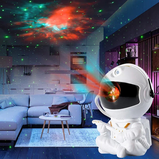 Astronaut Nebula Star Projector – LED Night Light